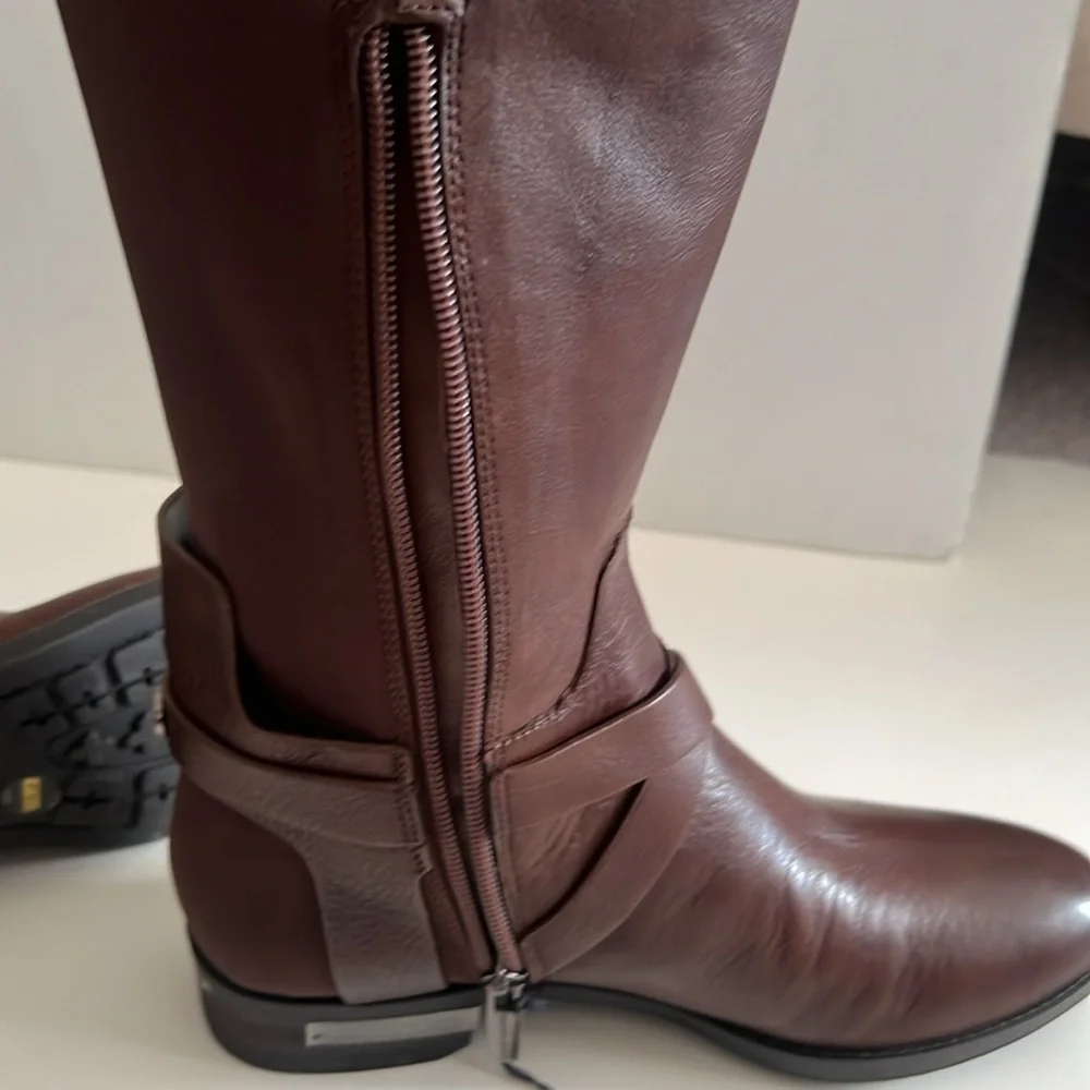 Vince Camuto Brown‎ Leather Boots Paton over the knee
